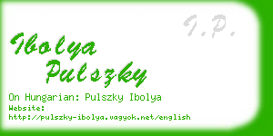 ibolya pulszky business card